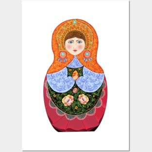 Matryoshka nesting doll merch Russian folk art Posters and Art